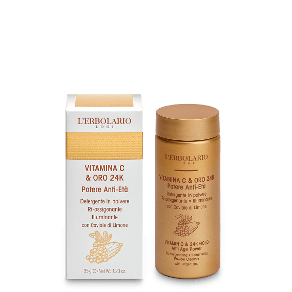 L'Erbolario Vitamina C & Oro 24K Detergente Viso in Polvere 35g