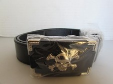 Men's faux leather belt - Size Small