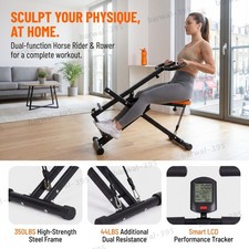 Squat and Rowing Machine, Foldable Glute & Leg Trainer for Home Workout