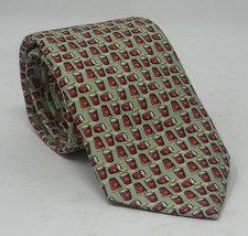 Vineyard Vines Flip Cup Tie Men’s Green Silk Necktie Made in USA Preppy Party
