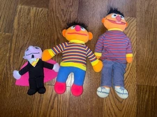 Vintage Sesame Street Plush Lot Of 3: 2 Ernies & The Count