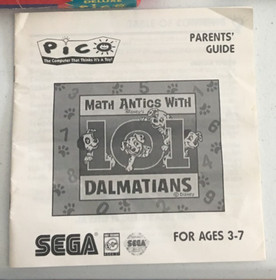 Disney's 101 Dalmatians Math Antics (Sega PICO Storyware) Educational Game
