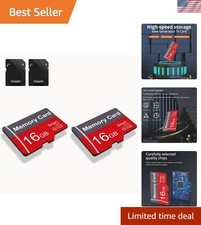 2 Pack Memory Card 16GB with Adapter, High Speed TF Card, UHS-I C10 A1 Memory...