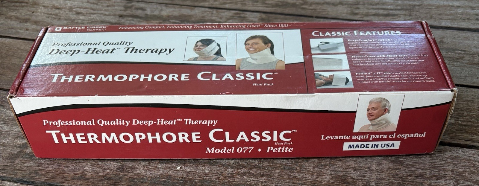 BATTLE CREEK Thermophore Moist Heat Neck Petite 4x17 Mod 007