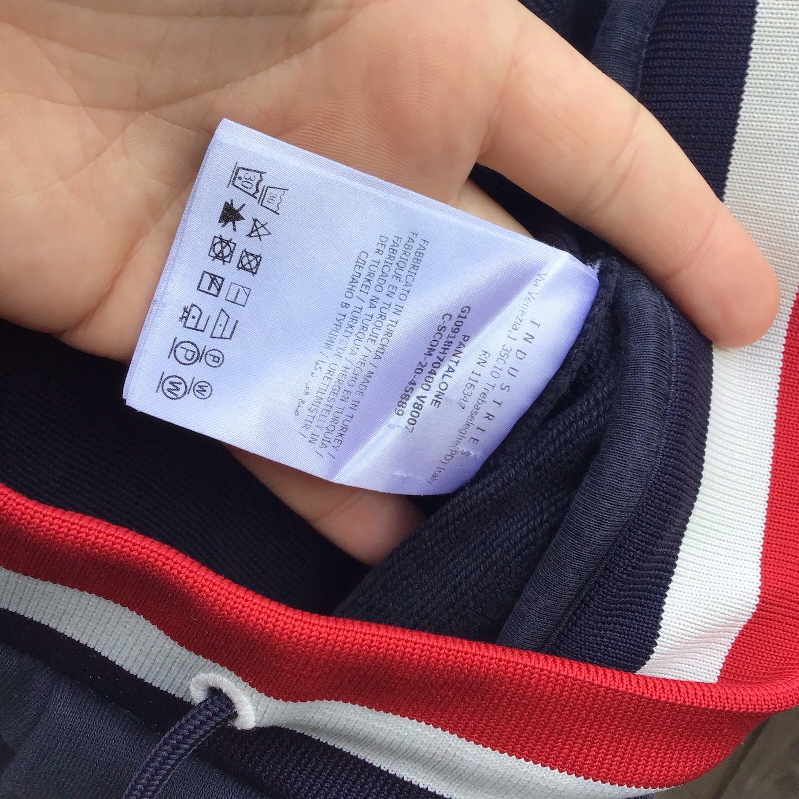 Moncler Tricolor Waist Joggers Navy Men’s Medium Sweatpants thumbnail 8