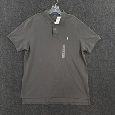 Polo Ralph Lauren Polo Shirt Men's XL Charcoal Gray Custom Fit Cotton Pony Logo