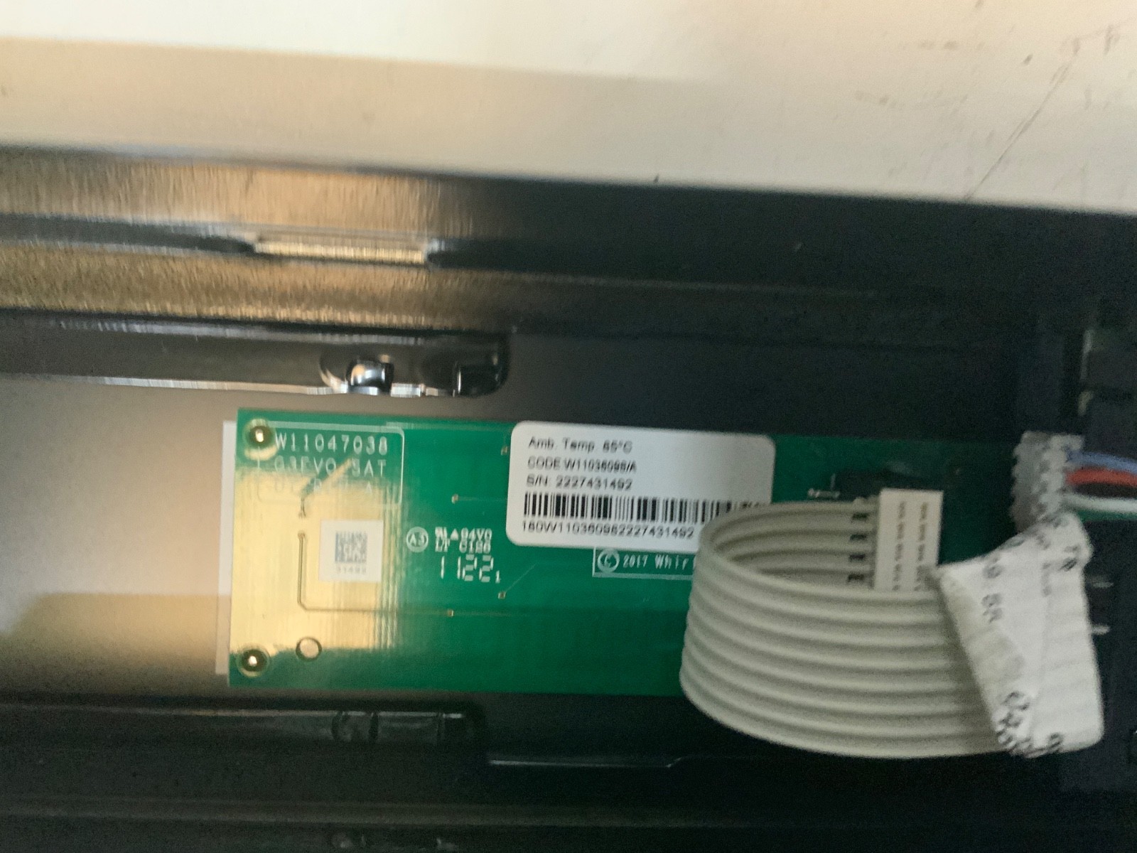 Module Panneau de Commande Tactile Whirlpool pour Four Référence C00857965