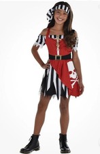 Skull Pirate Girl Caribbean Child Costume Size Small 4-6