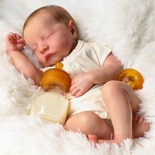 20" DIY Reborn Doll Kits Realistic Unpainted Newborn Baby Doll Kit Cloth Body