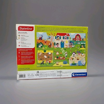 Clementoni Sapientino Lernspiel ab 2 Jahre, Flashcards Montessori, Puzzle NEU