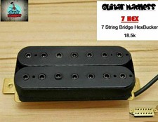 G.M. 7 Hex 7 string Hot Hexbuckers Black Bridge with Black poles