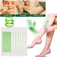 Hair Removal Paper Double Sided Cold Wax Strips Body Depilatory Patch Skin