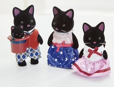 Sylvanian Families Midnight Cat Family Set FS-37 Epoch Collectible From Japan