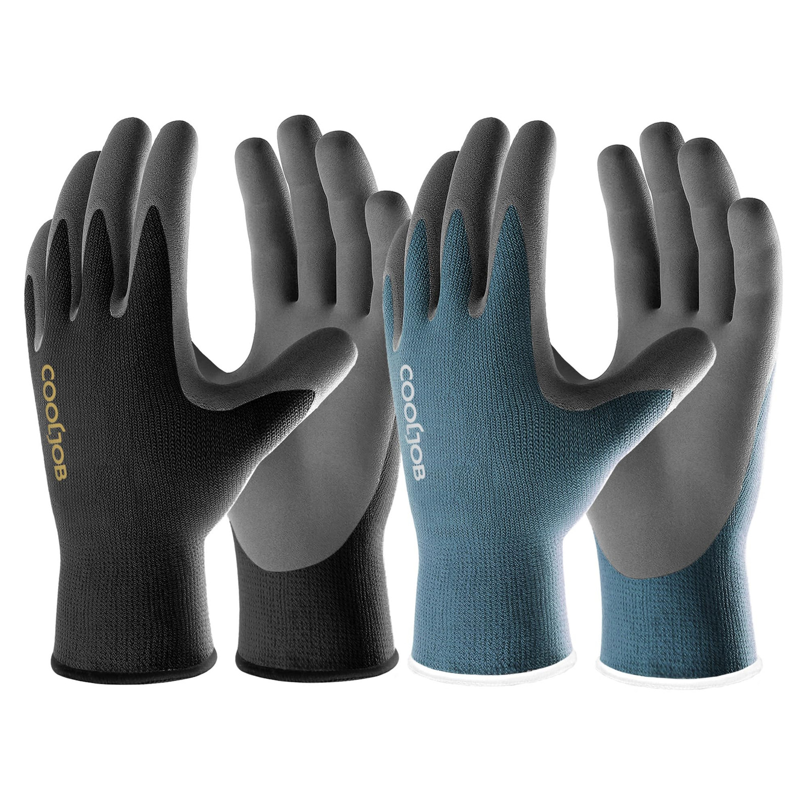Micro-Foam Nitrile Safety Work Garden Gloves with Touchscreen Fingers, 6 Pair...