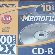 Memorex CD-R 700 Mo 52x enregistrables lot de 10 avec boîtiers Jewel Case