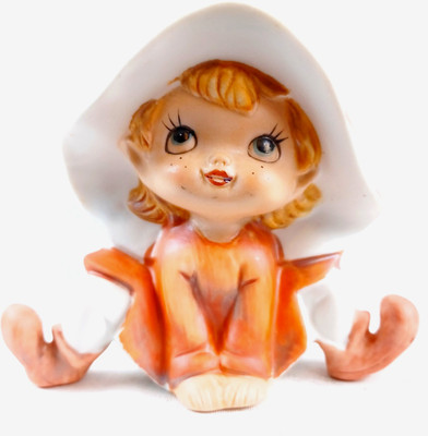 Vintage Napco Pixie Elf #5213 1960's-1970's Figurine Big Eye Kitsch
