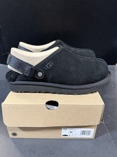 UGG PLUSH Women s Sz 10 M LANAH CLOG Black 1153516 Flip Up Strap NWB