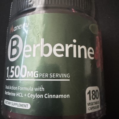 Organic Berberine Supplement - 180 Count Berberine with Ceylon Cinnamon & Cit...