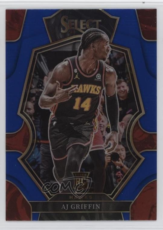 2022-23 Panini Select Premier Level Blue Prizm AJ Griffin #198 0c4