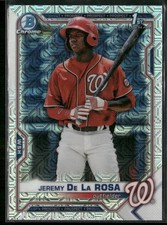 2021 Bowman #BCP-25 Jeremy De La Rosa Chrome Prospects Mojo Refractor