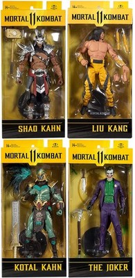 Mortal Kombat 7 Inch Figure Wave 7 - Set of 4 (Joker - Kahn - Liu - Shao)