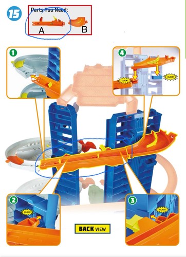 Hot Wheels City Ultimate T Rex Garage GJL14 Replacement Parts Track #15 - Picture 2 of 3