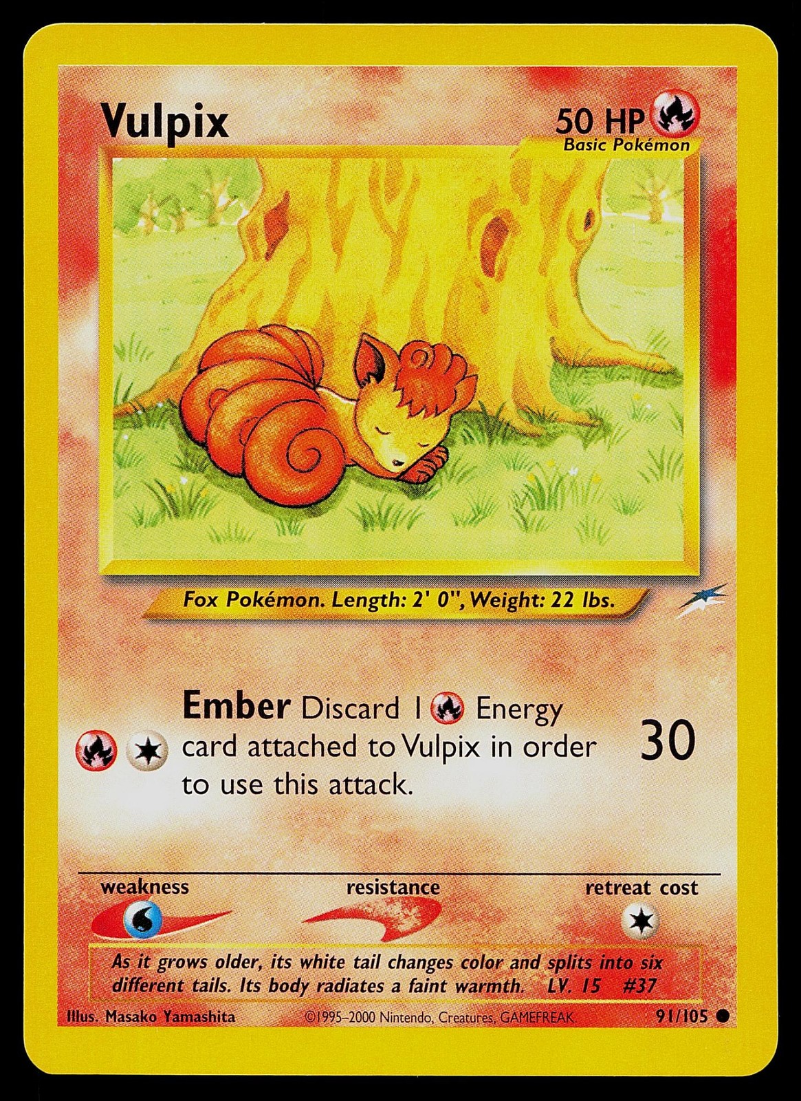 Pokemon Card Neo Destiny Vulpix 91/105 Common