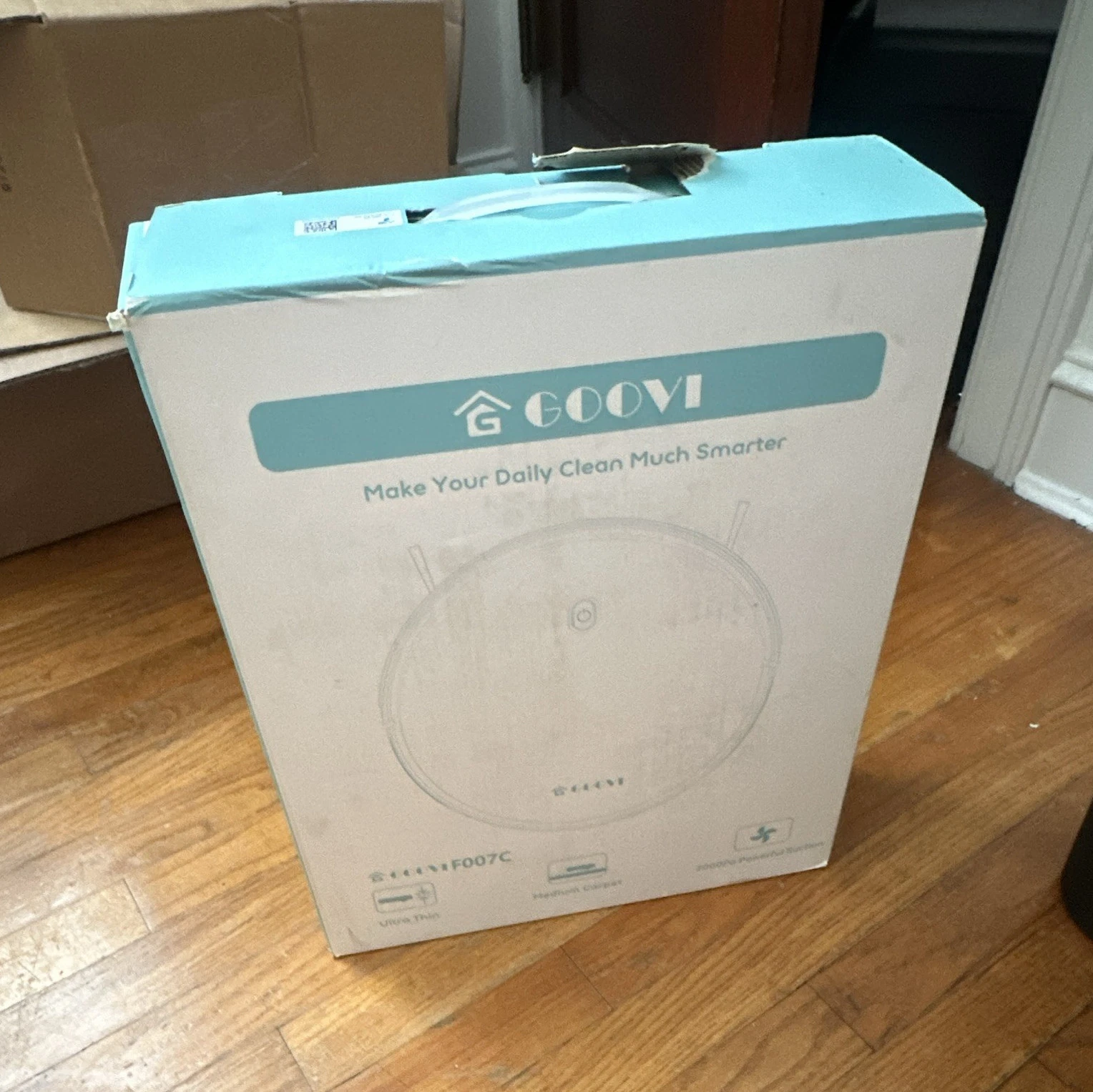 GOOVI F007C Robotic Vacuum Cleaner 2000Pa Bagless Cordless Black w/ Remote
Opens in a new window or 