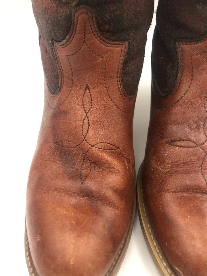 Botas vintage Dingo American de cuero marrón para mujer 8,5 Western Cowboy Foto 4 de 4