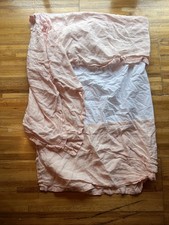 Crate  Kids Pink Crib Skirt Linen Crate  Barrel