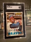 1967 TOPPS #250 HANK AARON ATLANTA BRAVES BASEBALL CARD SGC 6 EX/MT