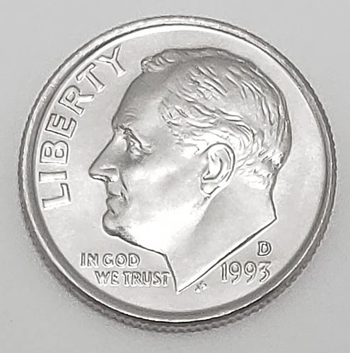 1993-D Roosevelt Dime — photo from the most recent tracked eBay sale