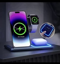 | Foldable 3 in 1 30W Wireless Charging Station for iPhone 17 16 15 14 13 12 Pro