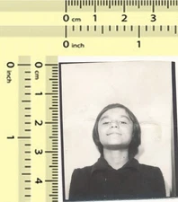 PHOTO BOOTH Girl Upturned Chin Confident Pose 1960s 1970s Vintage