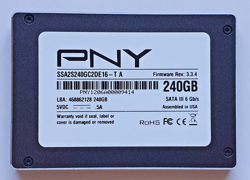 240 GB SATA III PNY SSA2S240GC2DE16-T A 2D-NAND MLC SSD 2.5" interne Festplatte