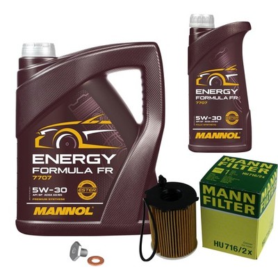 Ölfilter 6L MANNOL Energy Formula FR 5W-30 für Ford Transit Courier Kasten