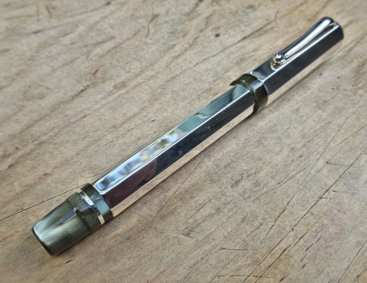 279◆Montegrappaボールペン&シャープペン純銀製925 箱付き New Montegrappa 1999 Sterling Silver Medium ELEGANZA Fountain Pen