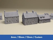 Waterloo Village Houses 6-12mm Detailed Napoleonic tabletop wargaming terrain