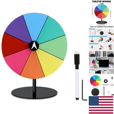 Interactive 8'' Spinning Prize Wheel - Perfect for Weddings, Christmas & More