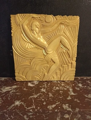 Grand Bas-relief Art Déco "Folies Bergères" - Maurice Picaud - 48x47cm - Art - Photo 1/4