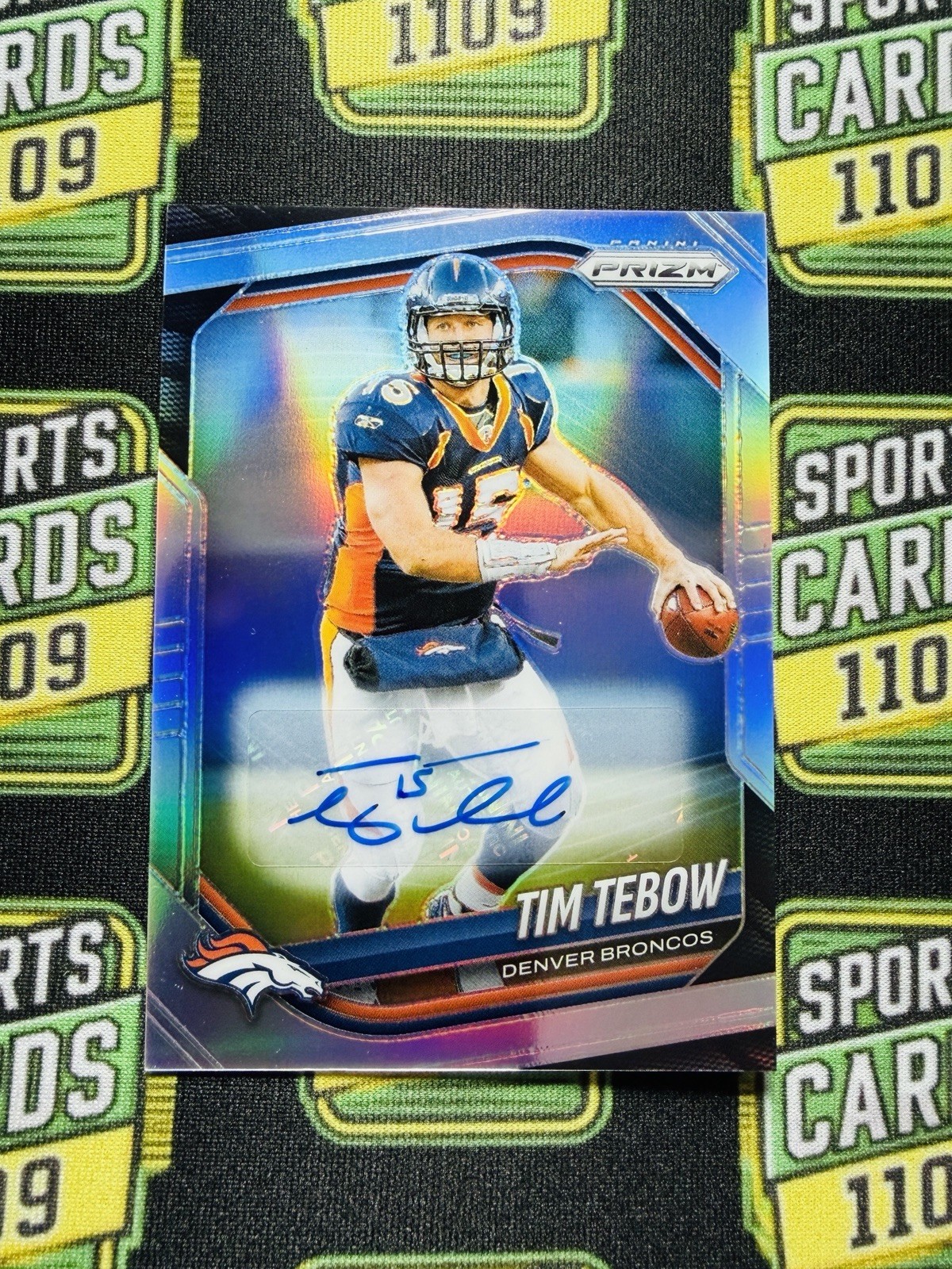 2025 Panini Prizm Football Tim Tebow Auto Silver Prizm Signatures Denver Broncos