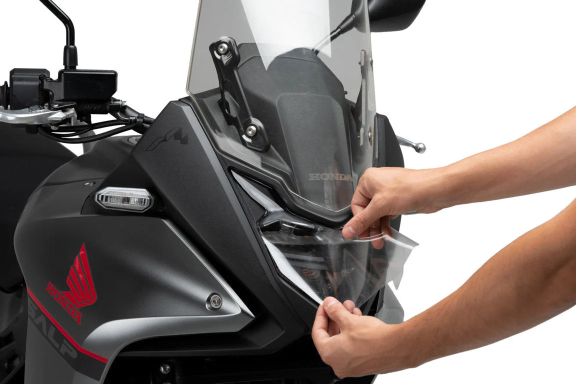 Puig Adhere Headlight Guard | Clear | Honda XL750 Transalp 2023>Current
