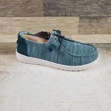Hey Dude Wendy Stretch Sox Womens Loafer Shoes Sz 7 Deep Teal Slip On Round Toe