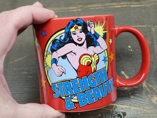 Wonder Woman Collectible Coffee Mug "Strength  Beauty" DC Comics s13  CAM24 