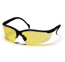 Pyramex Venture II Safety Glasses Black Frame and Amber Lens ANSI Z87 SB1830S