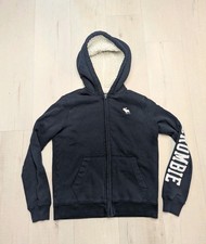 ABERCROMBIE  FITCH KIDS Blue Sherpa Sweatshirt Hoodie, Size 13-14 Boys