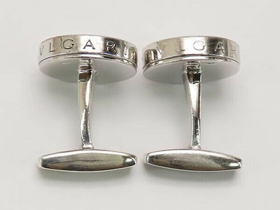 BVLGARI スターリングシルバー　AG925 オニキス ラグジュアリーカフス Bvlgari Cufflinks Silver x Black/ SV925 x Onyx EX condition