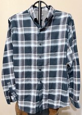 VAN HEUSEN M 15 - 15.5 Plaid Brown And Black