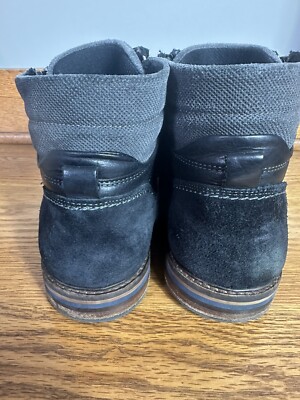 ALDO Leather Chukka Boot Mens Size 12 Black Lace Up Side Zip  display picture 3