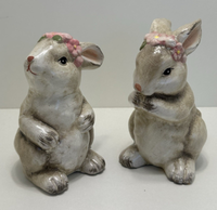 Osterhase 2Er Set Osterdeko Hasenpaar Ostern 14X8X9 Cm